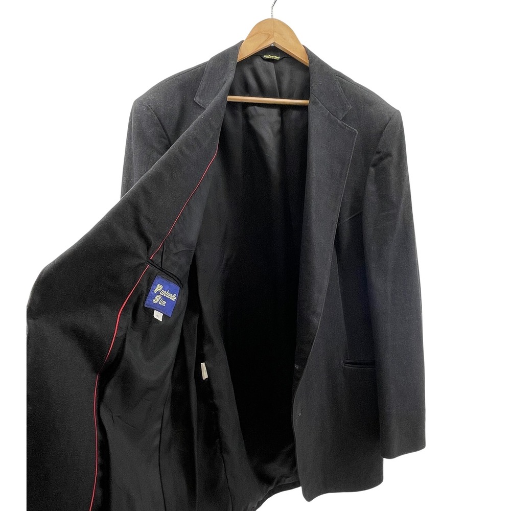 Panhandle Slim Vintage Mens 46L Western Black Denim Sport Coat Blazer USA Made